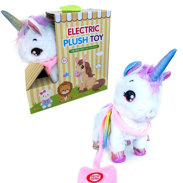 Cuddly Electric Unicorn Plush - A Magical Walking Friend