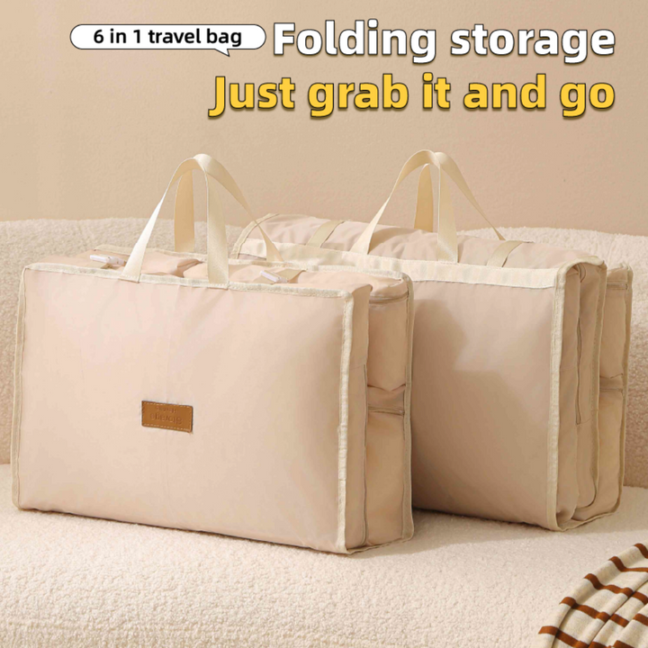 6-in-1 Foldable Duffel Bag with Hook – Travel Organizer