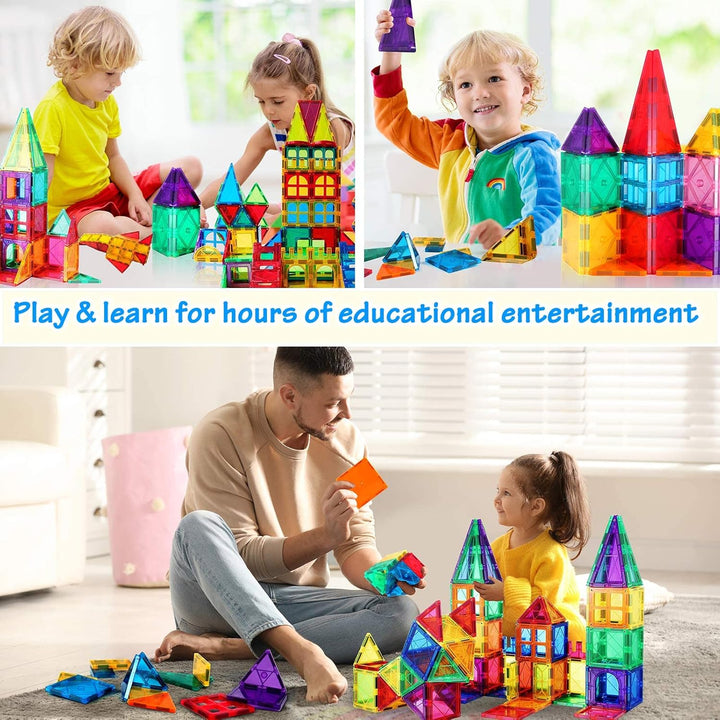 Magnetic Building Blocks Set for Kids - 64 Pieces
