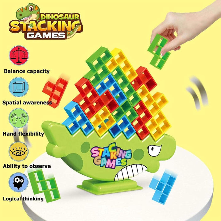 16-Piece Tower Balance Stacking Blocks Game