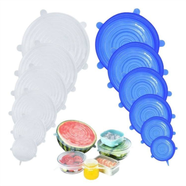 Reusable Silicone Stretch Lids set of 6 Pieces