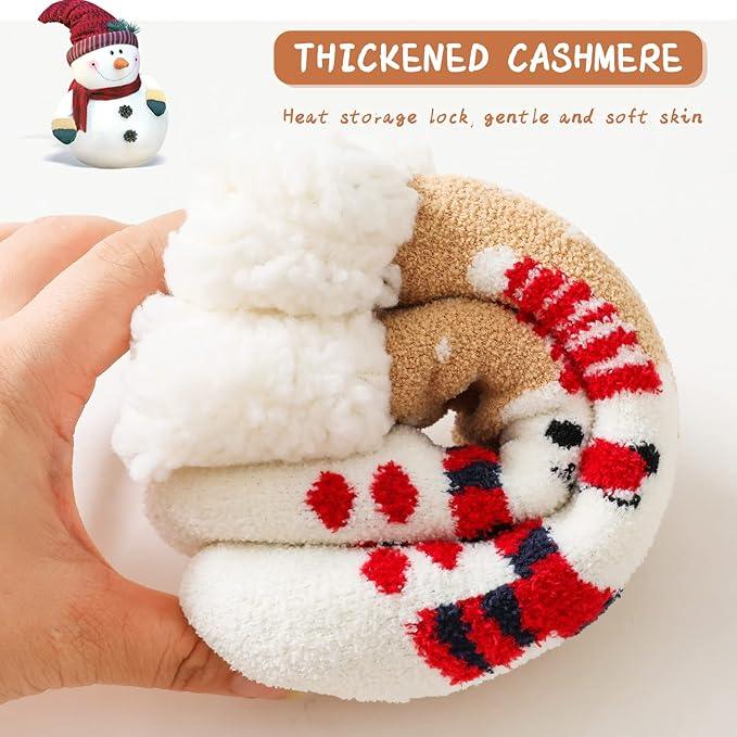 Baby Toddler Christmas Fleece Sleep Socks (1-3 Years)