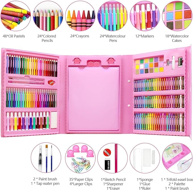 Ultimate Kids Art Painting Set - 208 Pieces