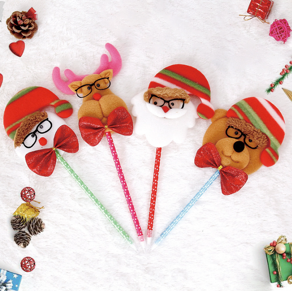 Festive Fun Handmade Fabric Christmas Ballpoint Pens