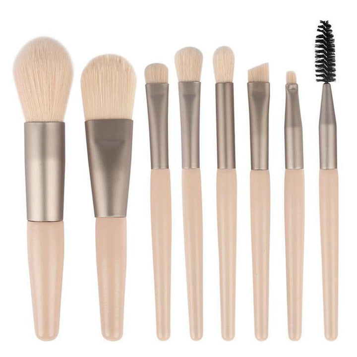 8-Piece Mini Travel Makeup Brush Set - 4 Colors