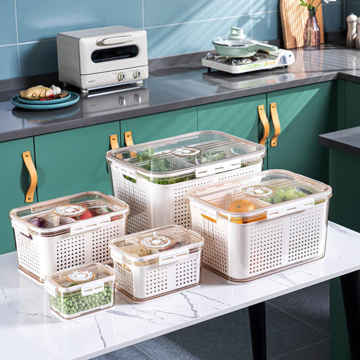 Set of 3 Pieces - Fruit & Vegetable Storage Box Organizer