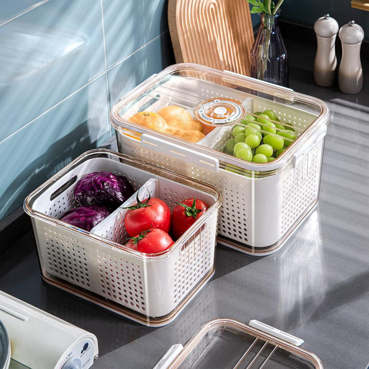 Set of 3 Pieces - Fruit & Vegetable Storage Box Organizer