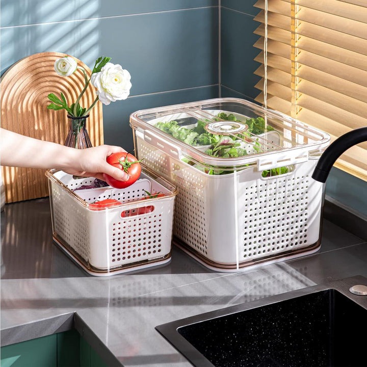 Set of 3 Pieces - Fruit & Vegetable Storage Box Organizer