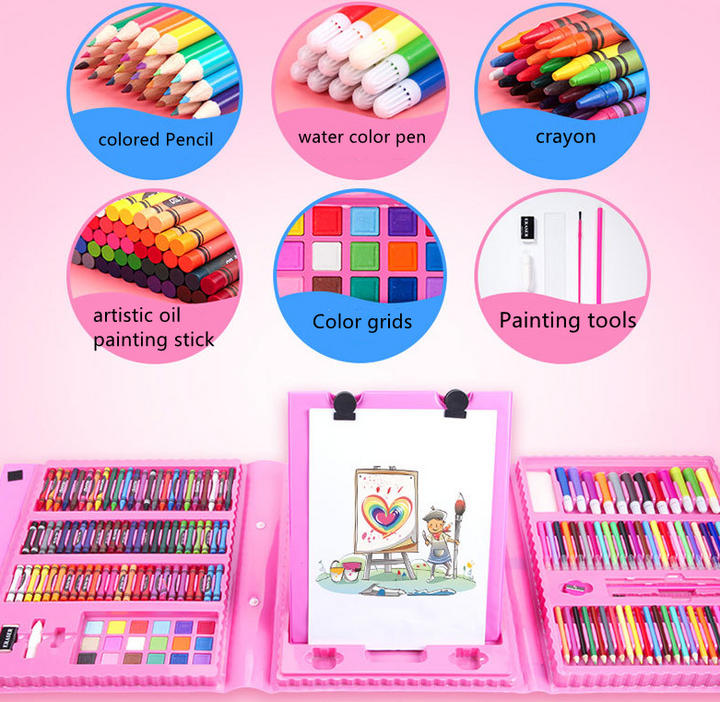 Ultimate Kids Art Painting Set - 208 Pieces
