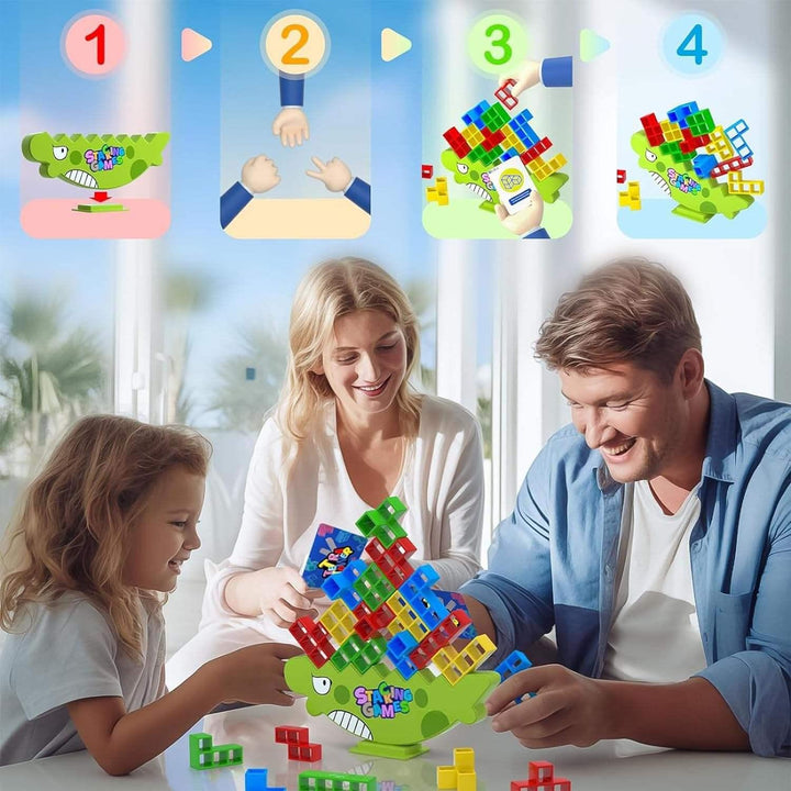 16-Piece Tower Balance Stacking Blocks Game