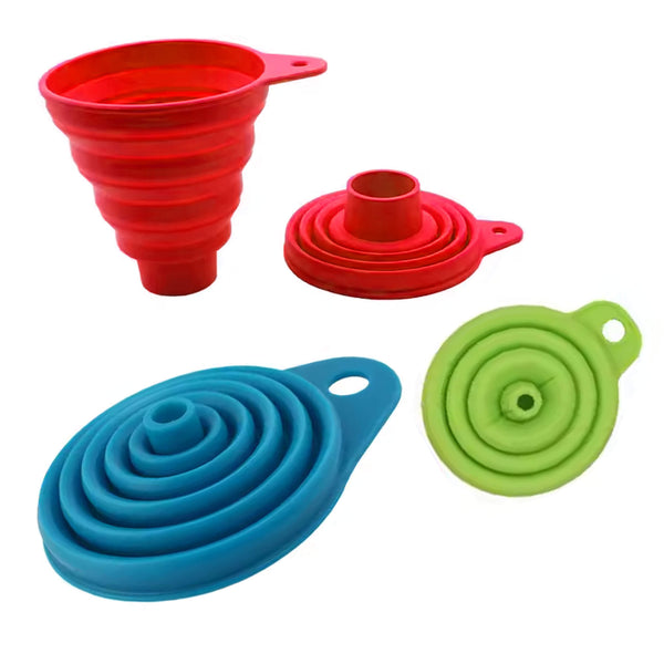 BPA-Free Silicone Collapsible Funnel Set of 3 Pieces