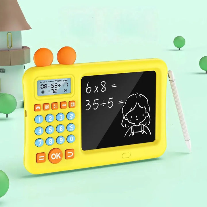 LCD Kids Math & Numbers Writing Board – Educational Game yellow