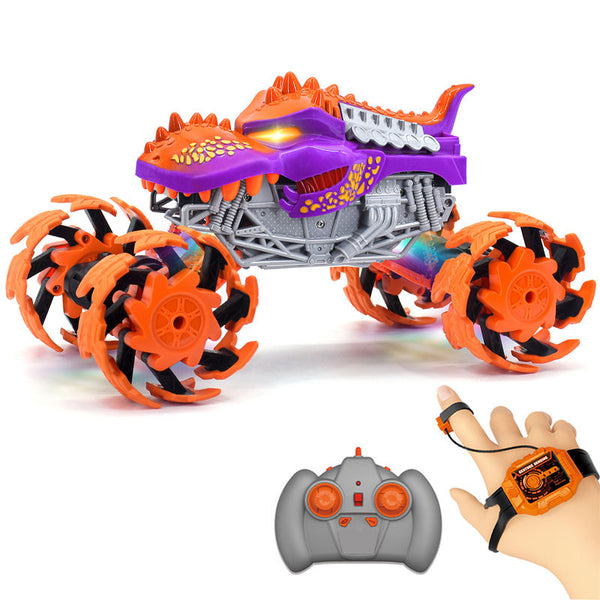 360 Spin Remote Control RC Dinosaur Monster Truck with LED Lights