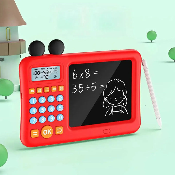 LCD Kids Math & Numbers Writing Board – Educational Game red