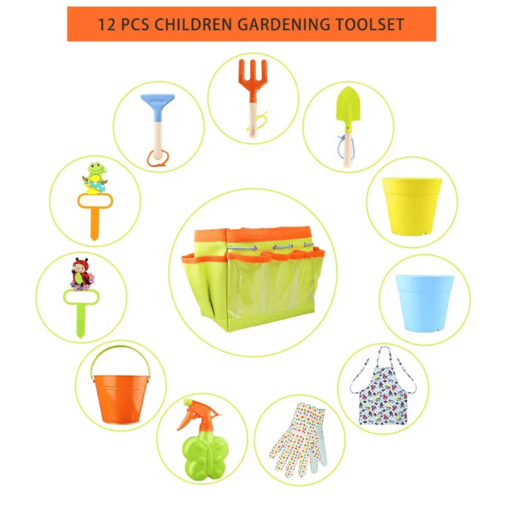 Kids Garden Tools Set of 12 Pieces