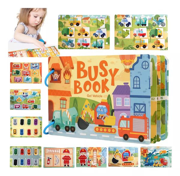 Toddler Busy Book – Vehicles, Weather & clock, Sea Themes math