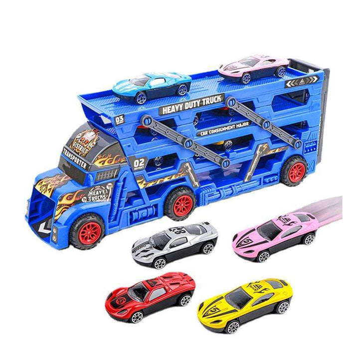 Folding Metal Truck with Mini Ejection Cars