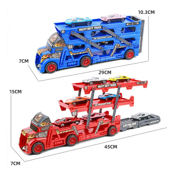 Folding Metal Truck with Mini Ejection Cars