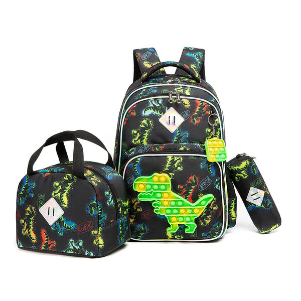 Dinosaur Pop It Backpack 3 Pieces Set