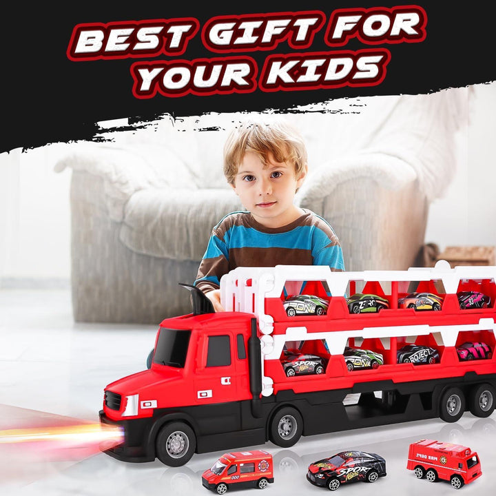 Transforming Truck into a Race Track with Mini Cars