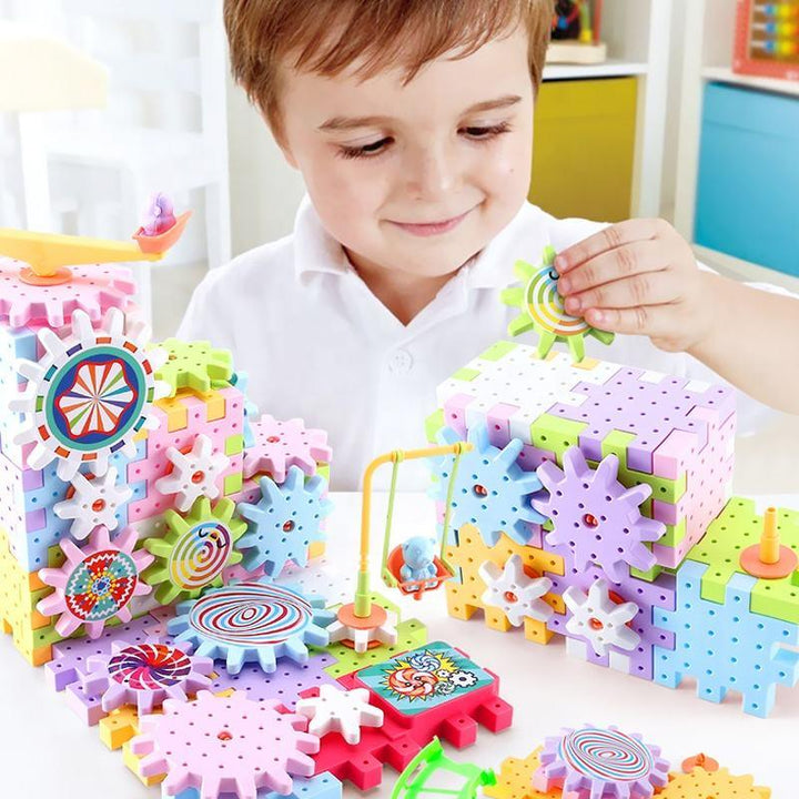 203-Piece Rotating Gear Building Blocks - Build, Create, Explore