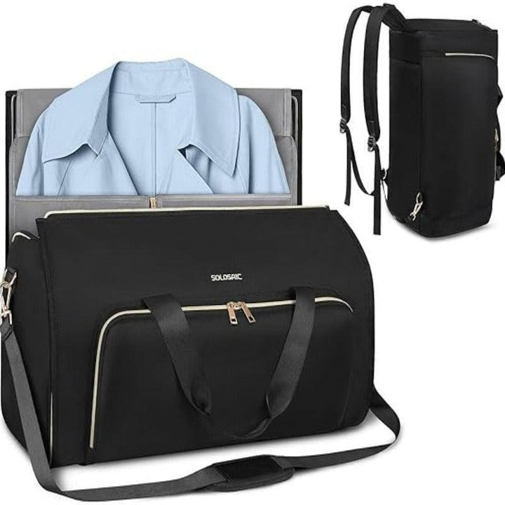 Convertible Waterproof Hanging Suit / Dress Travel Garment Bag & Backpack - Beige