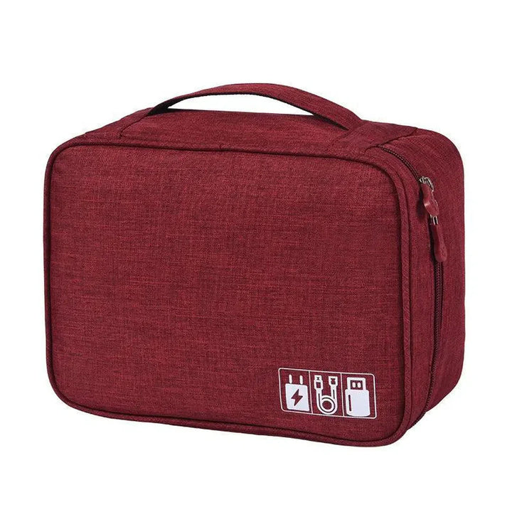 Travel Electronics Organizer Bag Red