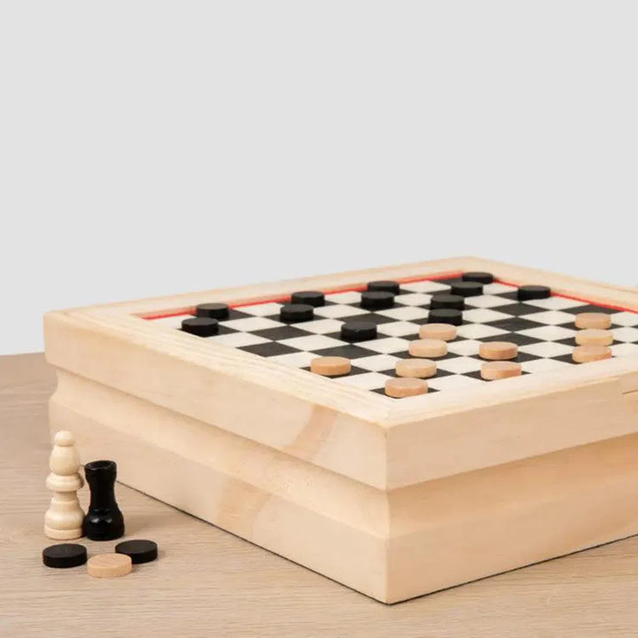 12 in 1 Portable wooden Board Games