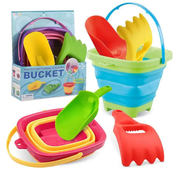 Foldable Sand and Snow Play Bucket Set