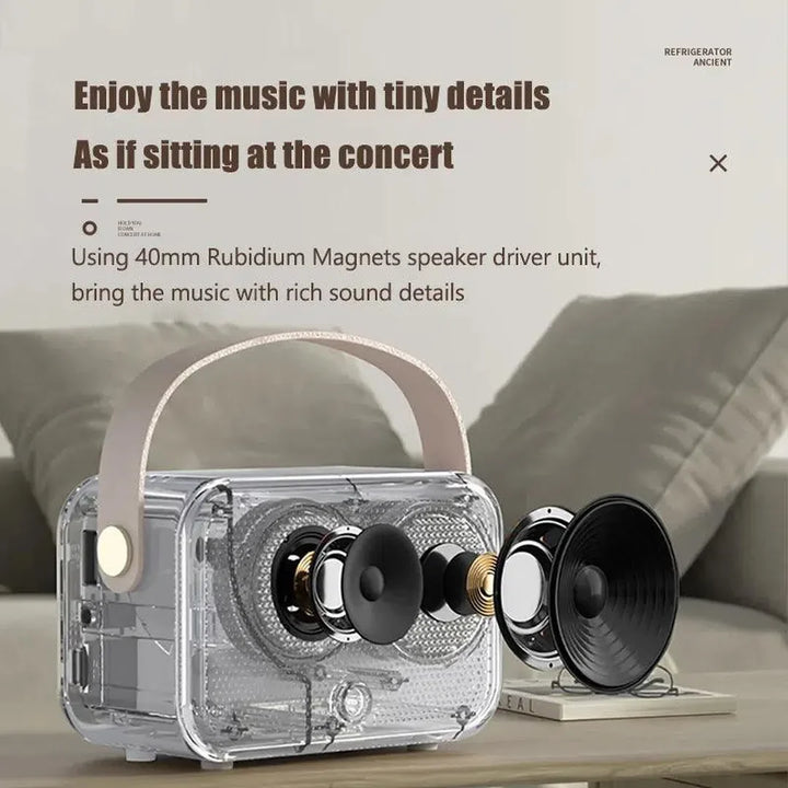 Portable mini Retro Speaker Alarm Clock