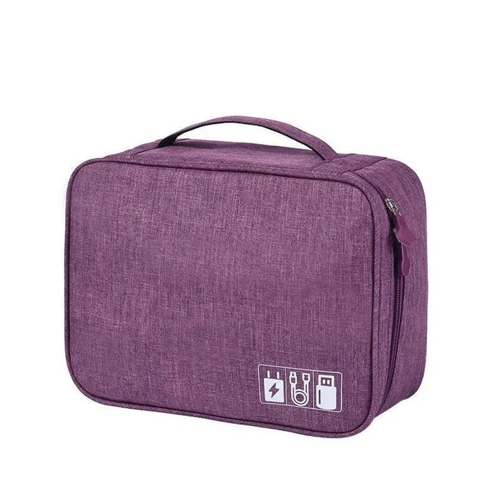 Travel Electronics Organizer Bag Purple