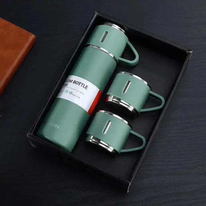Set Coffee Travel Cup - 500ml Double Wall Vacuum Flask Teal