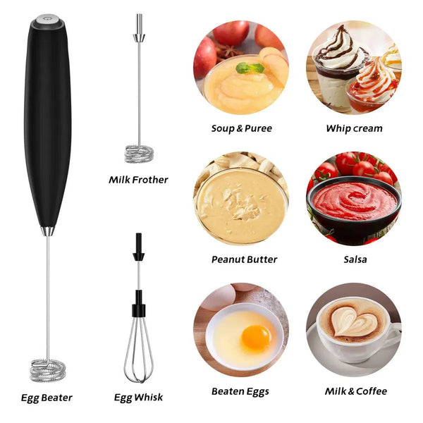 Powered Electric Frother & Whisk With Stand