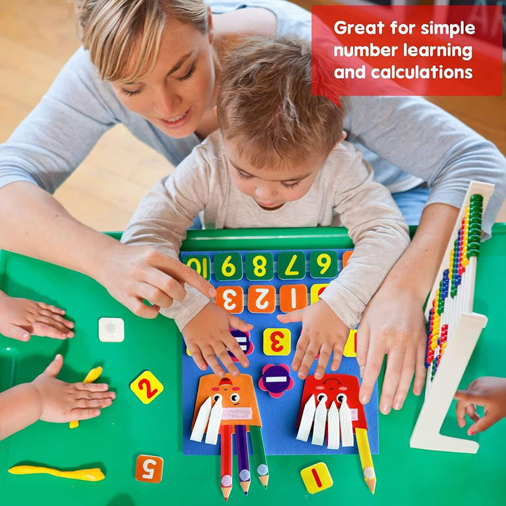 Felt Early Education Math Set – Interactive Addition Subtraction Tool