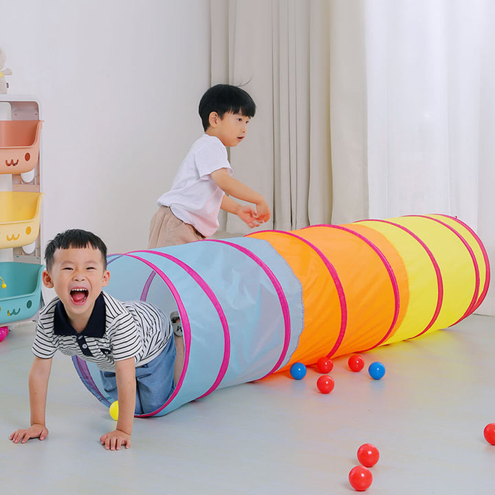 Tricolor Kids Portable Foldable Play Tunnel