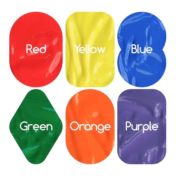 6-Color Non-Toxic Washable Finger Painting Set (Ages 1-6)