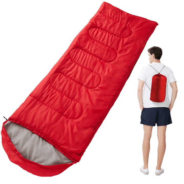 Warm and Thickened Portable Camping Sleeping Bag Red