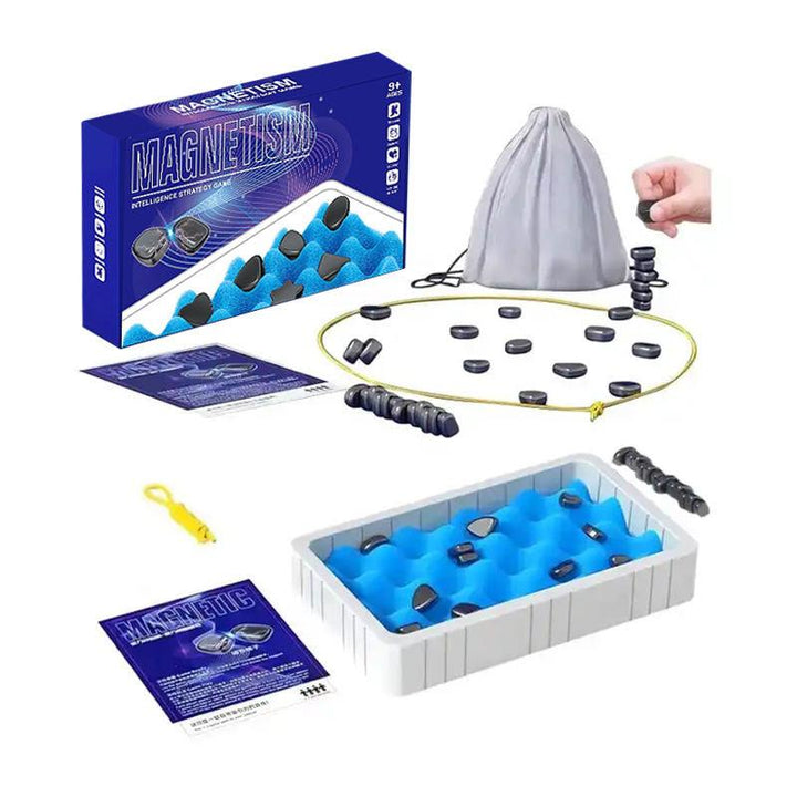 Portable Magnetic Battle Chess with Storage Bag