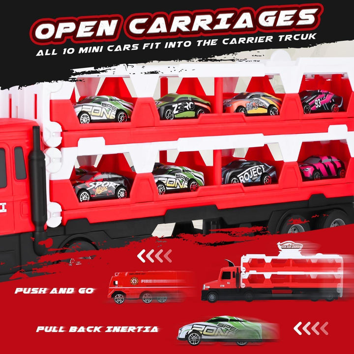 Transforming Truck into a Race Track with Mini Cars