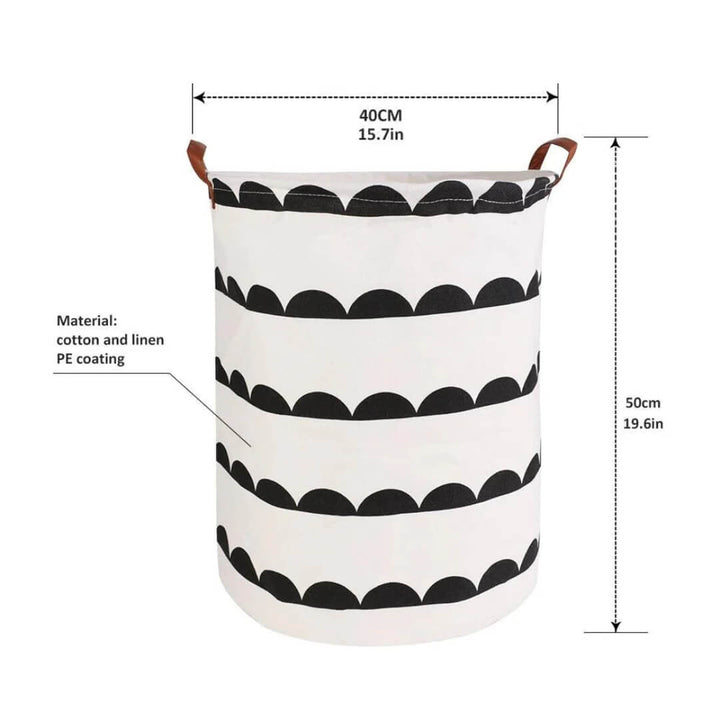 Waterproof Foldable Laundry Storage Hamper, dimenstions of the wavy design