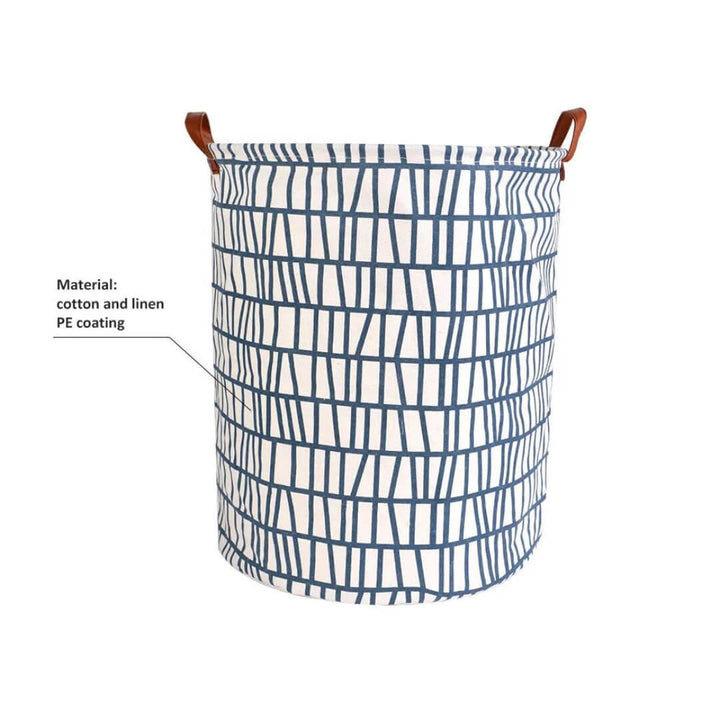 Waterproof Foldable Laundry Storage Hamper, cotton and linen PE coating