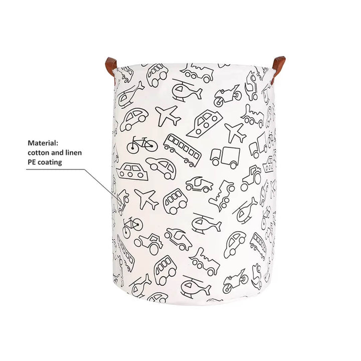 Waterproof Foldable Laundry Storage Hamper, cars design for kids' toys
