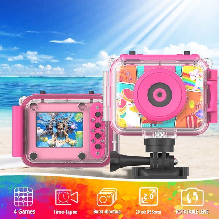 Waterproof Kids Action Camera for underwater photography