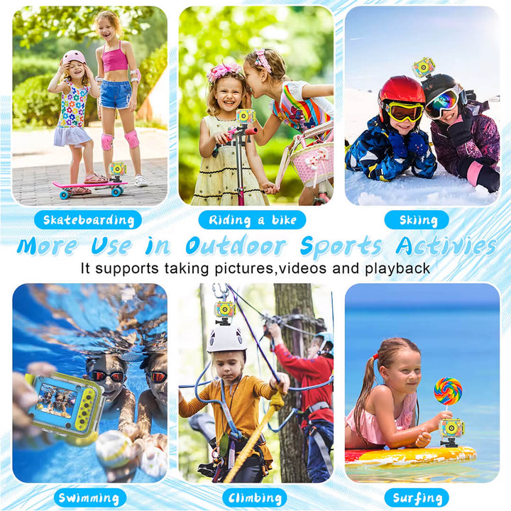 Waterproof Kids Action Camera for underwater photography