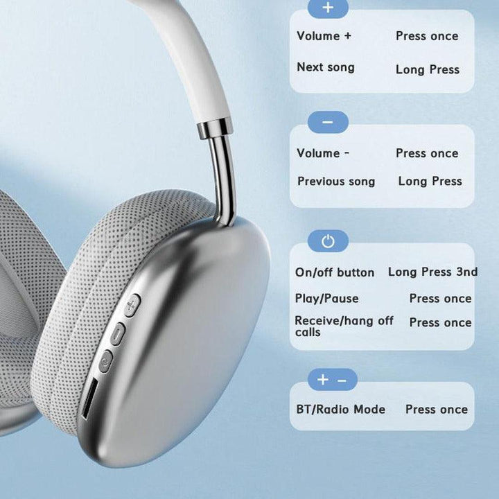 P9 Wireless Bluetooth Headphones with Advanced Noise-Canceling