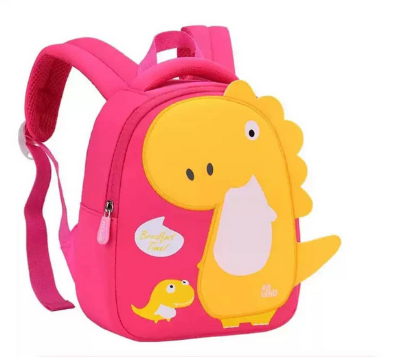 Cute Pink Dino Backpack for Preschoolers