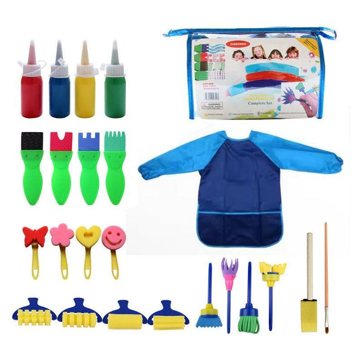 Non-Toxic Kids Graffiti 23-Piece Painting Set Blue