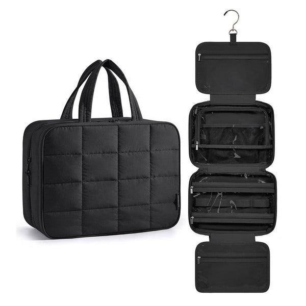 Large Waterproof Travel Cosmetic, Toiletry & Jewelry Organizer Bag Black