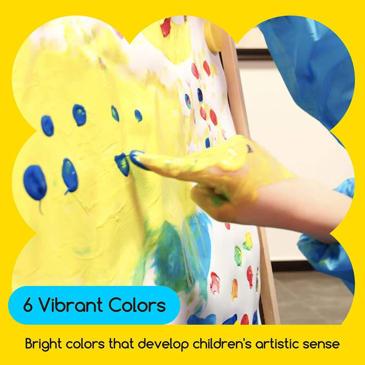 6-Color Non-Toxic Washable Finger Painting Set (Ages 1-6)