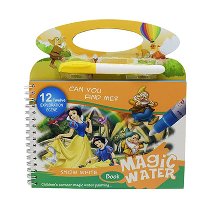 Magic Water Book – Reusable Fun for Kids (Unicorn & Snow White) Snow White